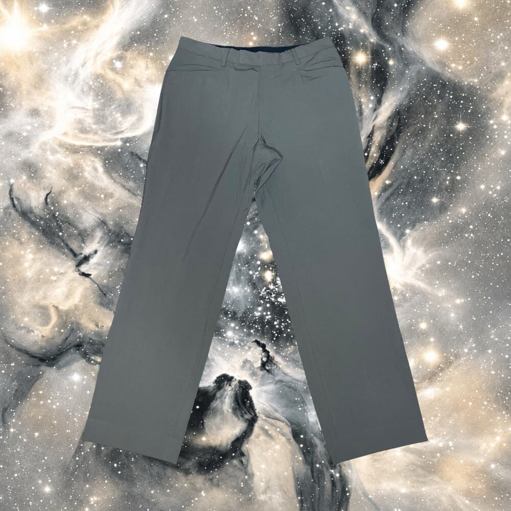 Hugo Boss Mens 34R Virgin Wool Stretch Dress Pants Charcoal Slacks Fugees